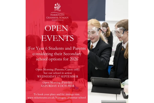 Open Morning (ParentsCarers only) To see our working school in action WEDNESDAY 18 SEPTEMBER